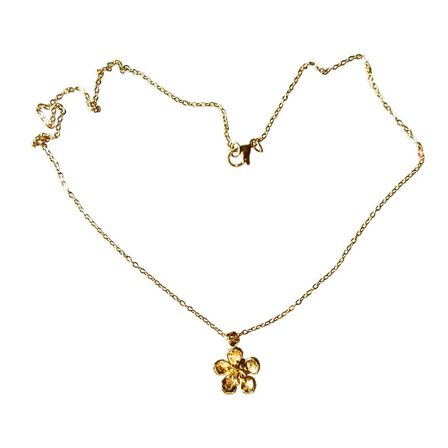 Manuka Flower Pendant 18k Gold on stainless steel