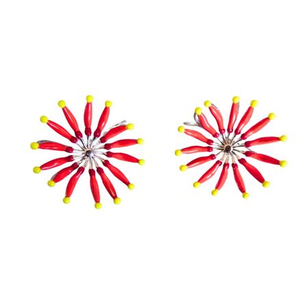 Firewheel Flower Drop Earrings