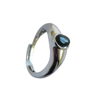 New Zealand Greenstone Wave Ring, adjustable